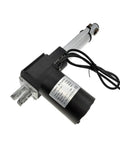 High Performance Built Tough 24V Dc Linear Actuator Delivering 6000N Of Smooth Power Perfect For Sofa Recliner Lift Projects And Smart Home Automations With Quick Setup close-up of actuator with black motor and silver rod.