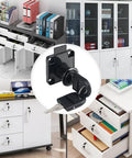 Gotta Keep Your Drawers Locked Down Tight With These Heavy Duty Three Pack Cabinet Locks Featuring Quick Folding Keys For Snappy Setups And Rock Solid Security On Dressers File Boxes And Doors In Black on various cabinets.
