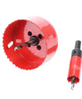 Ultimate 21 Piece HSS Hole Saw Kit For Metalworkers: Fast Cutting 25mm To 3 Inch Drill Set With Extenders And Accessories To Nail Any Project Today red HSS hole saw with pilot drill bit and arbor