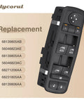 Driver Side Power Window Switch And Door Lock Button Replacement For 2011 To 2020 Chrysler 300, 11 pins, shown at angle