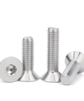 Flat Head Socket Cap Screws Set DIN7991 M1.6x3mm 304 Stainless Steel Machine Screws Allen Hex Drive Countersunk Fully Threaded