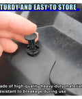 Hand installing 100 Piece Car Bumper Clip Kit With 6 Size Push Pin Fasteners And Remover Tool, Plastic Auto Body Trim Rivets on panel