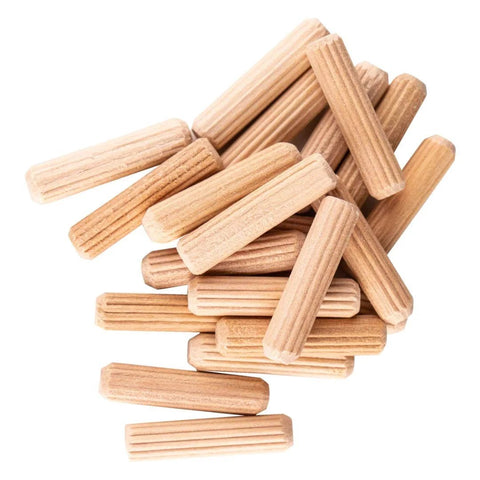 1/4-Inch Fluted Wood Dowel Pins, 72 Count Pack, Straight-Grain Hardwood Dowels For Rock-Solid Joints, Chamfered Ends For Easy Insertion