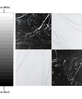 Checkerboard Porcelain Floor And Wall Tile 17 7/8 Inch Square With Glazed Textured Finish And Medium Sheen, black and white tile