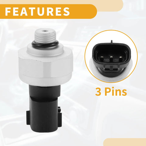 Front view of AC Pressure Switch Sensor For Toyota Camry 2006-2017 Car Air Conditioning Refrigerant Pressure Transducer