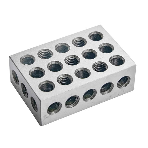 HFS 1-2-3 machinist block, hardened steel with 23 holes
