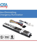 Power Sentry Emergency Battery Backup For T5 And T8 Fluorescent Ballasts with wiring and connectors, 1400 Lumens, UL Listed