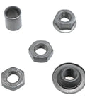 Components from Bike Axle Nut And Rear Hub Axle Kit For 240 Millimeter 9.45 Inch Bicycles Three Eighths Inch Axle 26TPI Black Taper Lock Nut Washer Set