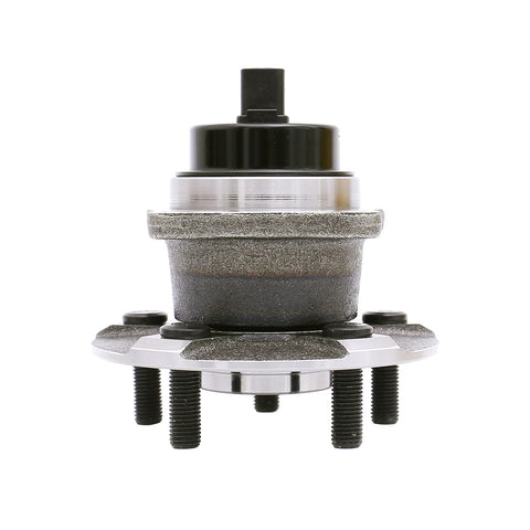 Front view of Rear Wheel Bearing Hub Assembly Bolt-On Fit for 2003-2008 Toyota Corolla, Matrix, 2004-2009 Prius, 5 Lug, ABS Model