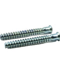 Heavy Duty Flat Head Wood Screws Built Tough For Knock Down Cabinets And DIY Builds Rock Solid Cross Drive Grip Quick Install Steel Fasteners 100 Pack 58 Millimeter Long, two zinc-coated screws.