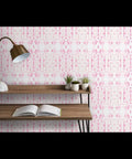 Rock Solid Abstract Wallpaper with Faux Acid Pattern designed for Busy Homes and Shops PVC Free Heavy Duty Polyester Face in a modern room setting.