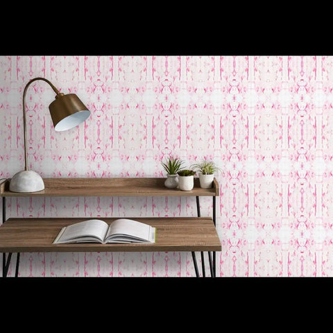 Rock Solid Abstract Wallpaper with Faux Acid Pattern designed for Busy Homes and Shops PVC Free Heavy Duty Polyester Face in a modern room setting.