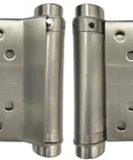 Two Pairs Of 3 Inch Stainless Steel Double Action Swing Door Hinges Self Closing With Adjustable Spring Tension For Cafe And Saloon Doors