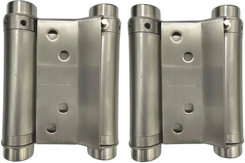 Heavy Duty 5 Inch Stainless Steel Double Action Door Hinges For Cafe And Saloon Swing Doors Self Closing 4 Pack Two Pairs