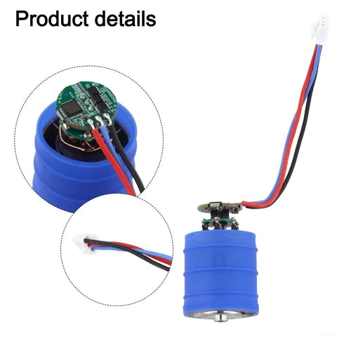 Super Hot Turbofan Fan Motor With 7.4V Brushless DC Engine Chilling Electronics Fast At 80K RPM Metal Duct showing motor assembly with wires.