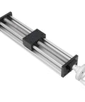 Heavy Duty 300mm Stroke CNC Linear Stage Actuator With Hand Crank For Precise Movement, Aluminum Alloy Rail, Side View