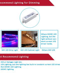 Diagram showing 24V Dimmable LED Driver For LED Strip Lighting, 75W Power Supply With Triac Dimming, IP67 Waterproof features