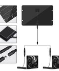 Solar Powered Fan Kit 12.6 Inch IPX7 Weatherproof With 15W Solar Panel And Dual Waterproof Fans For Intake Or Exhaust Air Cooling