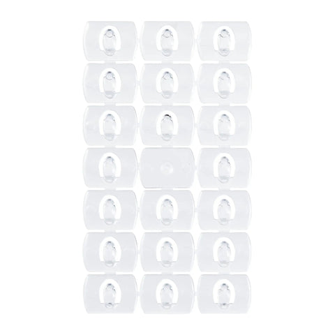 Invisible Mini Decorating Hooks With Strong Adhesive Strips Pack Of Twenty For Fairy Lights And Wall Art Tool Free Installation No Sweat Setup Quick Clean Removal No Drama Hanging