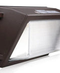 Side view of a 120W Outdoor LED Wall Pack with 17,400 Lumens, Color Adjustable 3000K 4000K 5000K, Semi Cut Off, Photocell