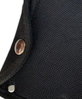 Close-up of Leather Adjustable Axe Sheath For Camping And Outdoor Use Gear Belt Carry Hatchet Head Protector, thick cloth texture