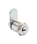 Heavy Duty Cam Lock 5/8 Inch Dimple Key Lock for Cabinets and Secure Storage, chrome plated steel, side view
