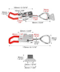Diagram of Beefy Heavy Duty Toggle Latch Clamp 2 Pack Made From 304 Stainless Steel With Quick Release Pull Latch 1320 Lbs Holding Capacity
