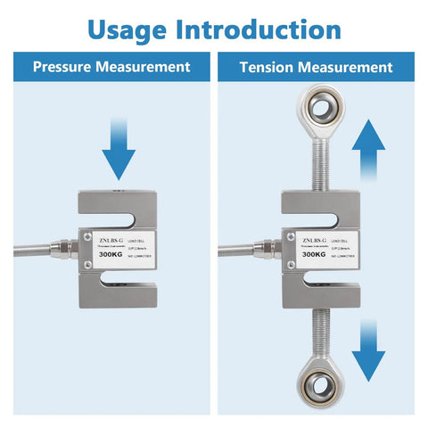 Ultra Precise S Type Load Cell Sensor With Indicator For Real Time Weight Readouts And Crisp Pro Grade Accuracy At 0.05 Percent Durable Alloy Pro Kit For Force Testing And Precision Validation With Easy Calibration, 300kg, pressure and tension use