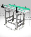 PU Inclined Wall Conveyor Belt 48 Inch Long By 20 Inch Wide Aluminum Industrial Transport Conveyor Machine 110V Heavy Duty