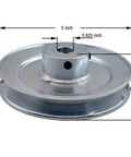 Heavy Duty 5 Inch Single Groove V Belt Pulley With 0.625 Inch Bore For A B 5L 4L V Belt Drives Durable 1020 Steel Zinc Plated Motor Pulley