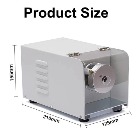 Heavy Duty Automatic Wire Stripping Machine With Cable Twisting Peeling Tool, showing dimensions: 210mm x 125mm x 155mm, durable aluminum design.