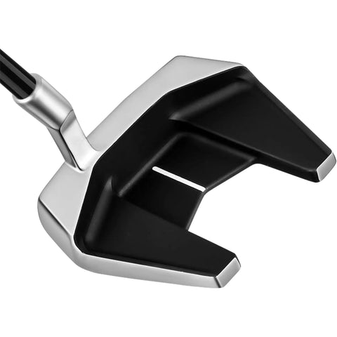 Standing Putter For Men 34 Inch With Low Center Of Gravity And High Forgiveness, black and silver club head detail