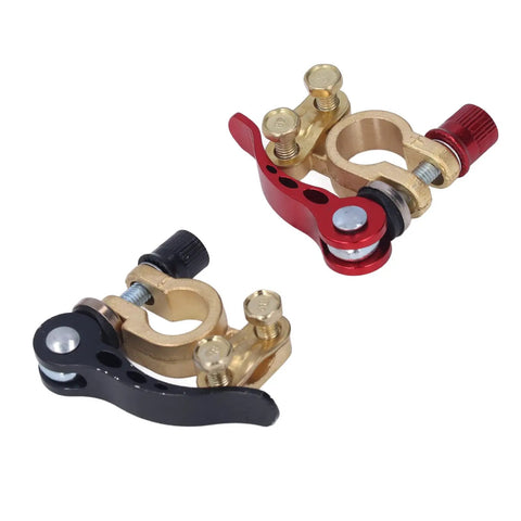 Image showing 2 Pack Car Battery Terminal Clamps For Quick Disconnect And Release Positive Negative Power Terminals And Ends Heavy Duty.