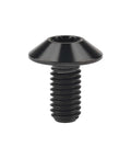 Close-up of Titanium Button Torx Head Bolt M6x12mm For Bike And Motorcycle Black with 14mm head, Grade 5 6AL4V.