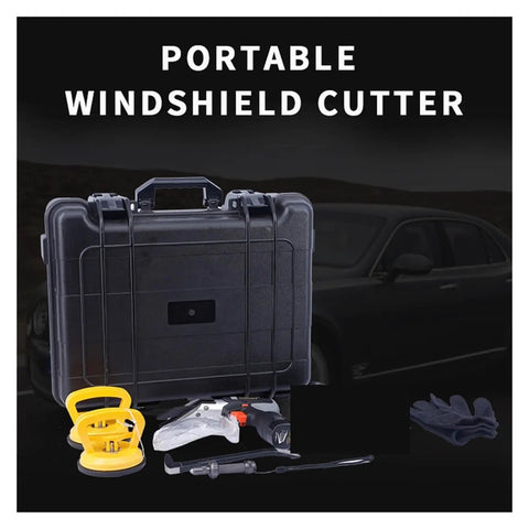 Emergency Car Escape Tool Kit With Window Breaker And Windshield Cutter shown with case and accessories