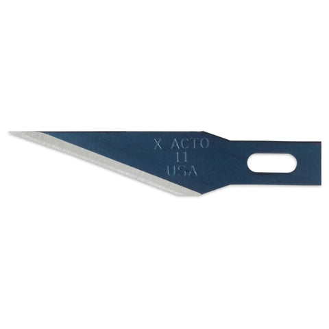 Number 11 Fine Point Utility Blades Pack Of 100 Ready For Precise Cutting And Trimming, single carbon steel blade with blue-oxide finish
