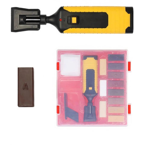 Quick Dry Hardwood Floor Restoration Set For Scratches And Dents, Wax System with color blocks and tools in a plastic case