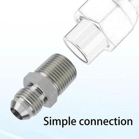 Two Pack Three Eighths JIC Male Flare To Three Eighths NPT Hydraulic Hose Adapters In Carbon Steel Built Rugged