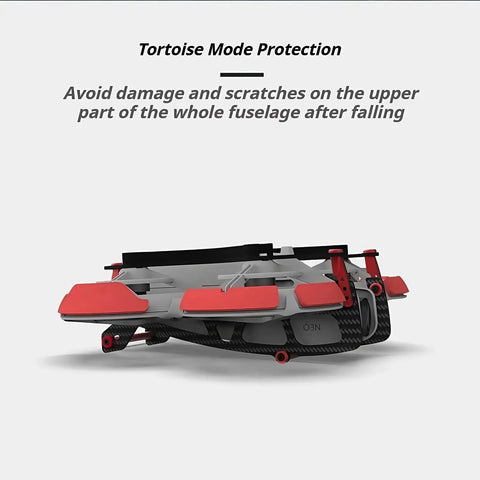 Ultra Lightweight Drone Anti Collision Protection Kit with 3K carbon fiber frame on drone in tortoise mode protection
