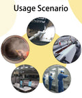 Usage scenarios of Stainless Steel Flat Air Nozzle With 48 Holes And G1/4 Male Thread for industrial dust removal and cooling.