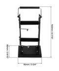 Dimensions of Dual Solder Dispenser Reel With Adjustable Roll Holder, Pro Grade Heavy Duty Spool Feeder For Welding, All Metal Construction.