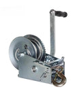 Heavy Duty Electric Hoist Winch with steel cable and manual crank, lifting capacity from 600 to 3000 pounds for tough workshop jobs.