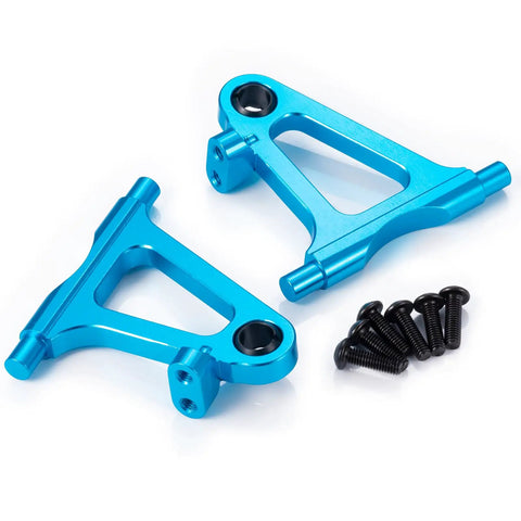 Beefed Up Aluminum Front Lower Arm Set For TT02 RC Car Upgrade, CNC Machined Aluminum A Arms For Tamiya TT02 TT02B, blue, with screws