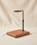 Sturdy Walnut Pour Over Coffee Stand With 360 Rotating Aluminum Arm Universal Dripper Holder for barista kitchen countertop setup