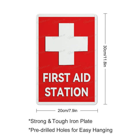 Emergency Medical Facility Sign 8x12 Aluminum Indoor Outdoor Safety Plaque Fade Resistant Wall Marker For Office And Factory Easy Mount Bold Readable Caution Messaging