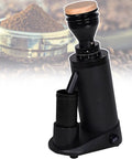 Butter Smooth Electric Coffee Bean Grinder With Stepless Burr Dial For Espresso And Pour Over sleek black design with a wooden top and adjustable dials.