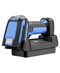 Rock Solid Wireless Barcode Scanner With Charging Stand, detailed view showing ergonomic grip and sturdy design.