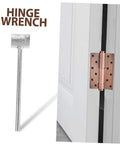 Adjustable Hinge Repair Spanner Tool For Door Gap, Single Head Design, shown with door hinge installation
