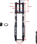 Beefy Downhill Mountain Bike Front Fork With Air Suspension Inverted Thru Axle Boost 15x110mm Fit 26 27.5 29 Inch Wheels 160mm