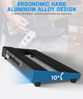 Ergonomic aluminum design of Guitar Pedalboard With Built In Power Supply, Compact 15 By 5.1 Inch Aluminum Pedal Board, Ultra Lightweight 1.3 Lb